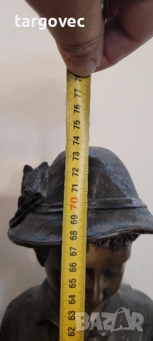 малкия ловец голяма бронзова фигура статуя статуетка, снимка 2 - Статуетки - 50963807