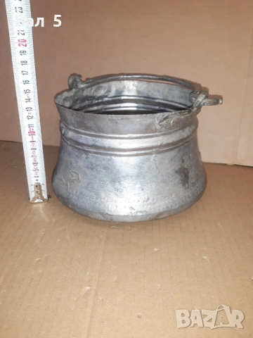 Старо малко калайдисано котле , менче , менец , котел, снимка 5 - Антикварни и старинни предмети - 53621895