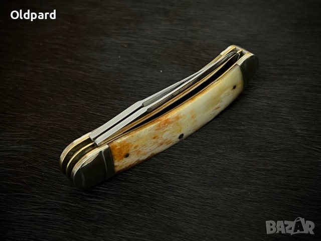 Колекционерски сгъваем джобен нож (Sowbelly Trapper Bone).RR1908, снимка 6 - Ножове - 41828415