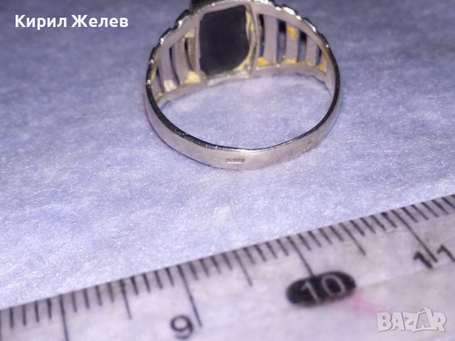 Стар СССР СКЪПОЦЕНЕН с ЧЕРЕН ОНИКС АЖУРЕН СРЕБЪРЕН ПРЪСТЕН с ПЕЧАТ за СРЕБРО 925 и Щемпел УВЮА 38735, снимка 11 - Антикварни и старинни предмети - 41741224