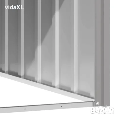 vidaXL Кучешка къща сива 116,5x153x81,5 см поцинкована стомана, снимка 8 - За кучета - 56146340