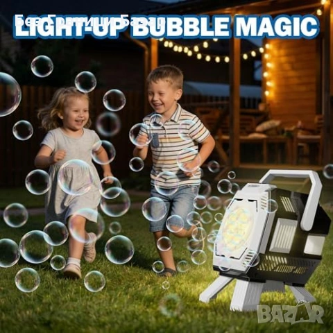 Нова Машина за балончета със светлини 15000+/мин 320мл 6 отвора за парти, снимка 6 - Други - 53698358