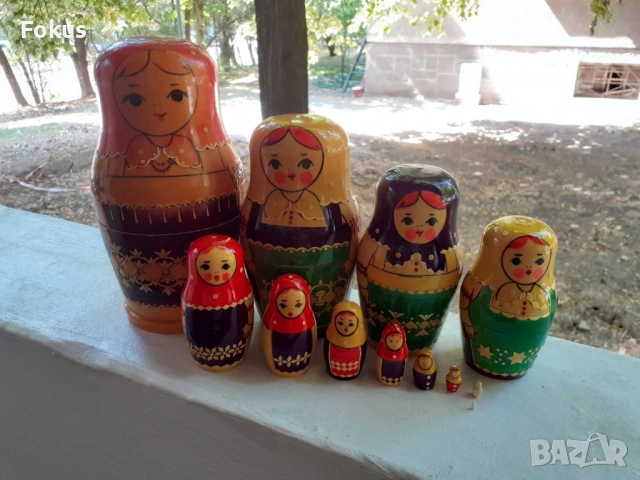 НАХОДКА МАТРЬОШКА СТАРА СЪВЕТСКА КУКЛА 12 БРОЯ В ЕДНО
