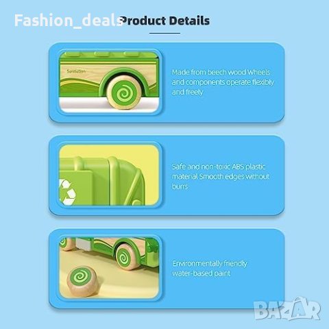 Нова детска играчка камион за боклук реалистична кола с повдигач за деца, снимка 5 - Други - 42241406