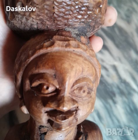 Продавам стара африканска дървена статуетка, снимка 9 - Антикварни и старинни предмети - 41346766