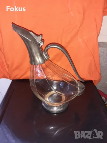 Прекрасна ловна кана графа с формата на патица, снимка 3 - Антикварни и старинни предмети - 50918909