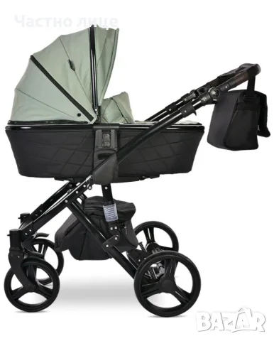 Lorelli - 3in1 Rimini Premium, зелена бебешка количка