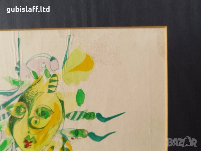 Картина, фигура, худ. И. Яхнаджиев, 2000 г., снимка 3 - Картини - 52019138