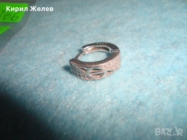 СРЕБЪРНА СКЪПОЦЕННА ОБЕЦА СРЕБРО 925 АНГЛИЯ с МИНИАТЮРНИ ЮВЕЛИРНО ШЛИФОВАНИ ЦИРКОНИ МАЙСТОРСКА 25706, снимка 10 - Обеци - 35736539