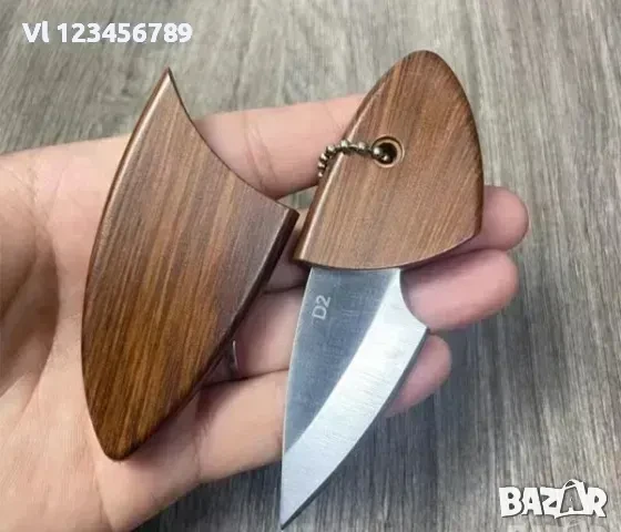 Мини нож с кания , стомана D2 - 54x104 мм