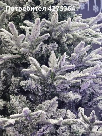 Изкуствена елха K r i n g Melbourne,  Цялата заснежена с метална стойка., снимка 7 - Декорация за дома - 52218918