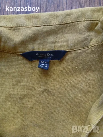 MASSIMO DUTTI - дамска рокля лен р-р 42 М/L, снимка 5 - Рокли - 55849568