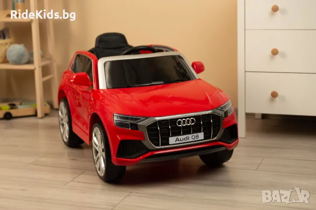 Луксозна детска акумулаторна кола AUDI RS Q8 – Червена, с дистанционно и LED светлини, снимка 15 - Детски велосипеди, триколки и коли - 49964299