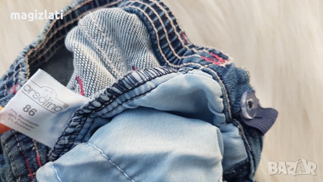 Дънки Еднорог - размер 12-18 месеца, снимка 2 - Бебешки дънки - 34546065