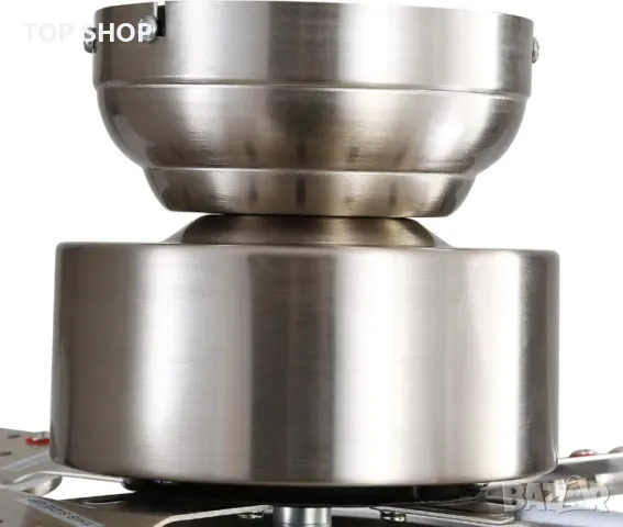 Таванен вентилатор FINXIN с лампа, дистанционно (122 см,никел,4 перки), снимка 5 - Лед осветление - 49500137