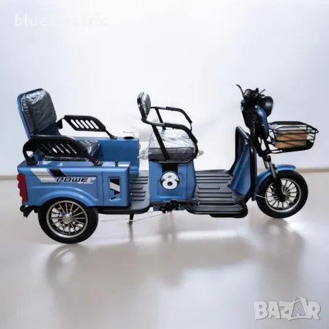 Електрическа Триколка blueElectric CARGO LUX 2000W | 48V | 24AH | BLUE, снимка 2 - Мотоциклети и мототехника - 49745604