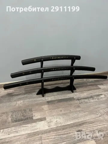 Японски меч, комплект от три броя, снимка 7 - Антикварни и старинни предмети - 49595372