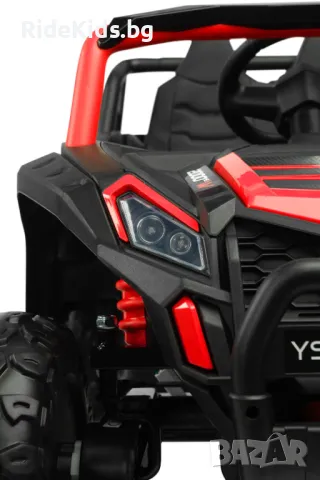 Офроуд акумулаторен автомобил AXEL – Червен, 4x4, с дистанционно и LED, снимка 8 - Детски велосипеди, триколки и коли - 49976691