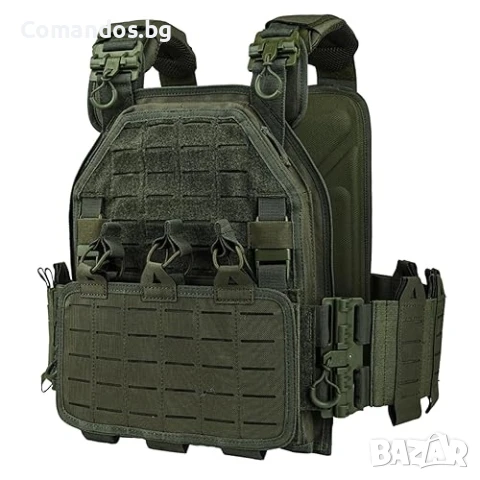 Тактическа жилетка YAKEDA с бързо освобождаване (Green) , снимка 1