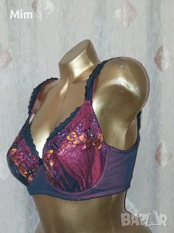 75 С Черен сутиен с богата бродерия , снимка 4 - Бельо - 49202925