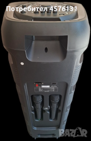 Караоке тонколона 2 х 12" с два микрофона, снимка 7 - Тонколони - 51496718