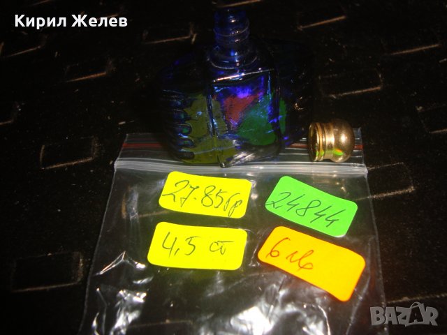 СТАРО СИНЬО МИНИ ШИШЕНЦЕ за ПАРФЮМ 24844, снимка 2 - Други ценни предмети - 34369323