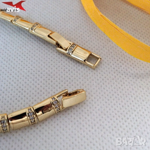 Гривна с 14К златно покритие 234826, снимка 2 - Гривни - 52798109