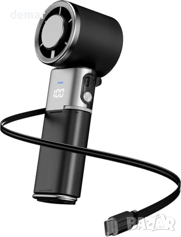 Преносим ръчен вентилатор UIONVO, регулируем на 135°, акумулаторен 6000mAh, 100 скорости