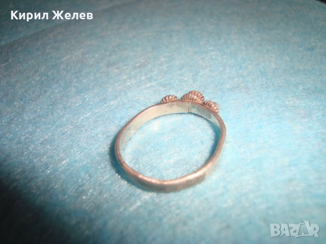 СРЕБЪРЕН ВЪЗРОЖДЕНСКИ ФИЛИГРАНЕН ПРЪСТЕН ВИСОКА ПРОБА СРЕБРО РЪЧНА ЮВЕЛИРНА СТАРА ИЗРАБОТКА 25113, снимка 7 - Антикварни и старинни предмети - 34628450