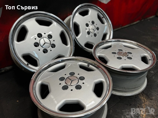 Ретро алуминиеви джанти за Мерцедес, MONOBLOCK, 15 цола, 5х112, снимка 2 - Гуми и джанти - 53620998