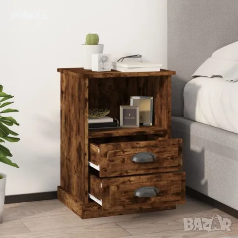 vidaXL Нощни шкафчета, 2 бр, опушен дъб, 43x36x60 см（SKU: 816339）, снимка 2 - Други - 56056310