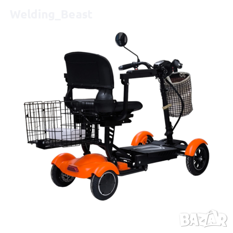 Електрическа сгъваема четириколка MaxMotors 750W - orange, снимка 3 - Инвалидни колички - 44640632