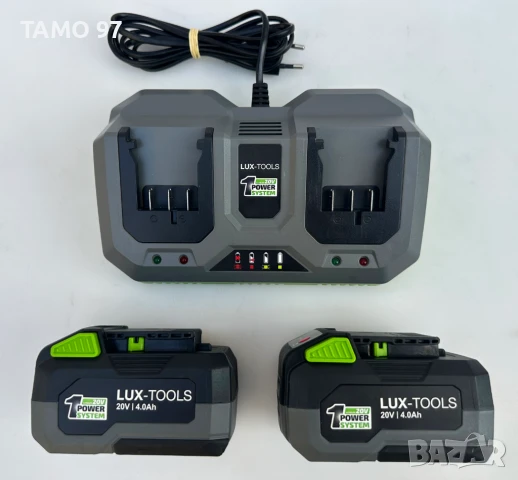 LUX A-RM-2x20 /4/33 SET - Акумулаторна косачка като нова 2x20V 4.0Ah, снимка 10 - Градинска техника - 51241147