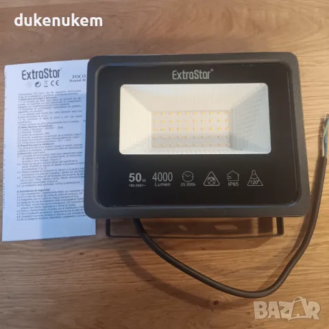 НОВИ! LED прожектори за открито 50W 4000LM Топла светлина, 2бр/к-т, снимка 7 - Лед осветление - 47444180