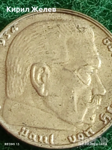 Сребърна монета 2 райхсмарки 1938г. Германия Трети Райх с Свастика за КОЛЕКЦИОНЕРИ 49943, снимка 9 - Нумизматика и бонистика - 53616206