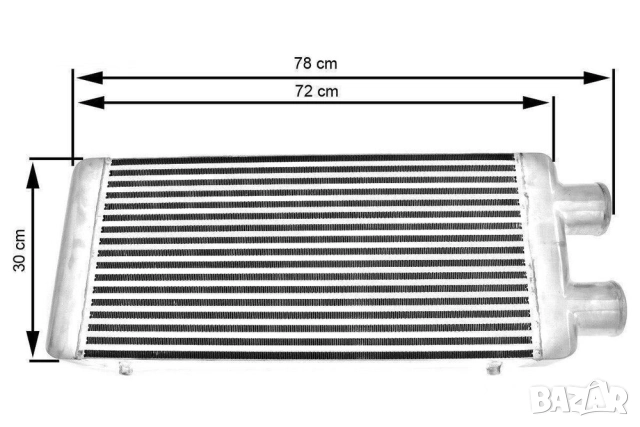 Едностранен интеркулер 600х300х76 Tube and Fin Turbo Works, снимка 4 - Аксесоари и консумативи - 51600095