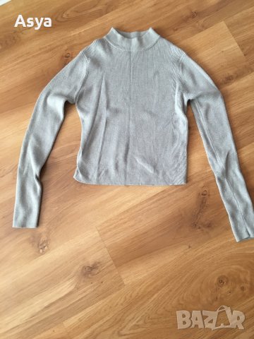 Сив пуловер, снимка 2 - Блузи с дълъг ръкав и пуловери - 42013105