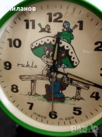 Стар механичен будилник, настолен часовник, снимка 3 - Антикварни и старинни предмети - 49880653