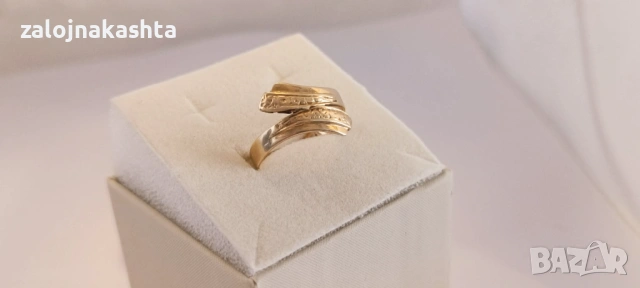 Златен пръстен -3,31гр/14кр, снимка 4 - Пръстени - 53827331
