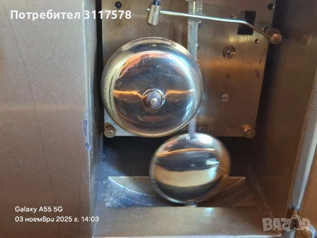 Schmid Порцеланов Настолен Gold Часовник, снимка 4 - Антикварни и старинни предмети - 52275849