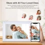 Нова WiFi фото рамка 10.1" Frameo HD IPS тъчскрийн 32GB стенен монтаж, снимка 4