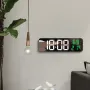 Електронен LED часовник-огледало с будилник и термометър, снимка 6