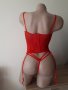Нов корсет с жартиери и прашка в червено , снимка 5