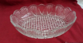 ретро стъклена купа фруктиера елипса , снимка 1
