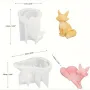 3D Два модела Голяма лисица Силиконов молд форма за свещи гипс сапун , снимка 5