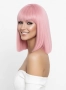 Нова Къса розова перука с бретон за аниме Хелоуин ежедневие Коса жени, снимка 7