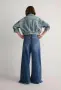 ZARA Дамски стилни широки дънки, снимка 3