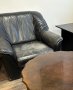 Кожен черен фотьойл , снимка 1 - Дивани и мека мебел - 40487867