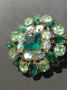 Старинна чешка брошка с кристали , снимка 2