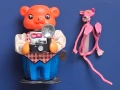 Стари Играчки от Соца Механична Играчка Мече Фотограф Пинко Розовата Пантера 70'те год., снимка 1